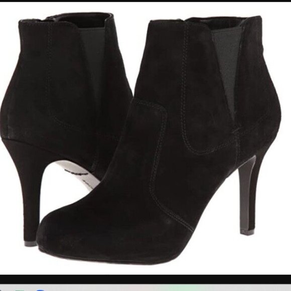 ROCKPORT Seven To 7 Gore Shootie High Heel Boots 10.M Black Suede - Picture 2 of 5